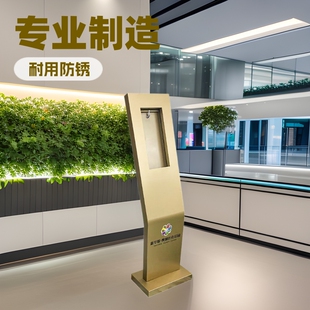 Building intercom factory door machine column face recognition door control machine pole embedded stainless steel paint electroplating