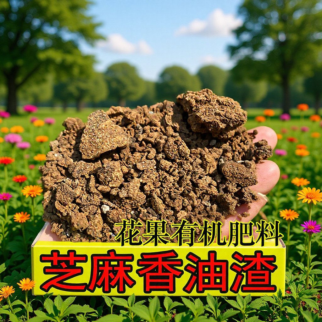 香油渣芝麻饼有机肥种花钓鱼打窝饵料花卉蔬菜草莓肥料芝麻酱发酵