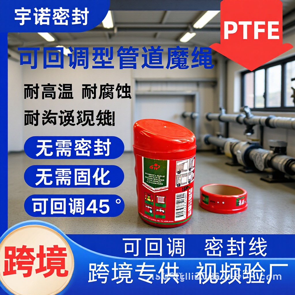 严选150米管道魔绳水暖管道密封线金属螺纹耐高温可回调生料带