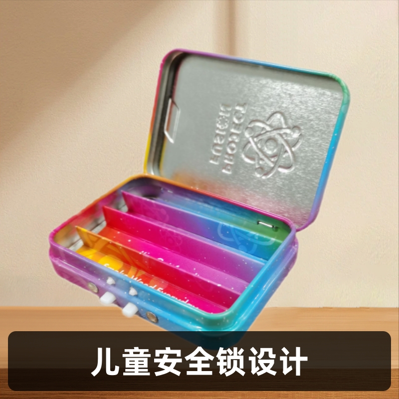 Caja de hierro abierta a prueba de niños CR Child Lock cigarrillos cigarrillos dulces comprimidos caja de regalo impresa