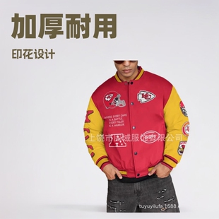 Cross-Border Hot-Selling European and American Baseball Uniforms Nfl Series Team Fans Printed Large Size Thin Baseball Uniforms Directly from the Source