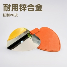 长方形不规则爱心不锈钢化妆镜随身便携PU美妆礼品小镜子定logo