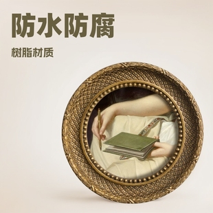 Retro Hanging Paintings for Living Room, Bedroom, Entrance Hall, Niche Wholesale Sofa Special Waterproof Layout Photo Frame Picture Frame Decorative Resin