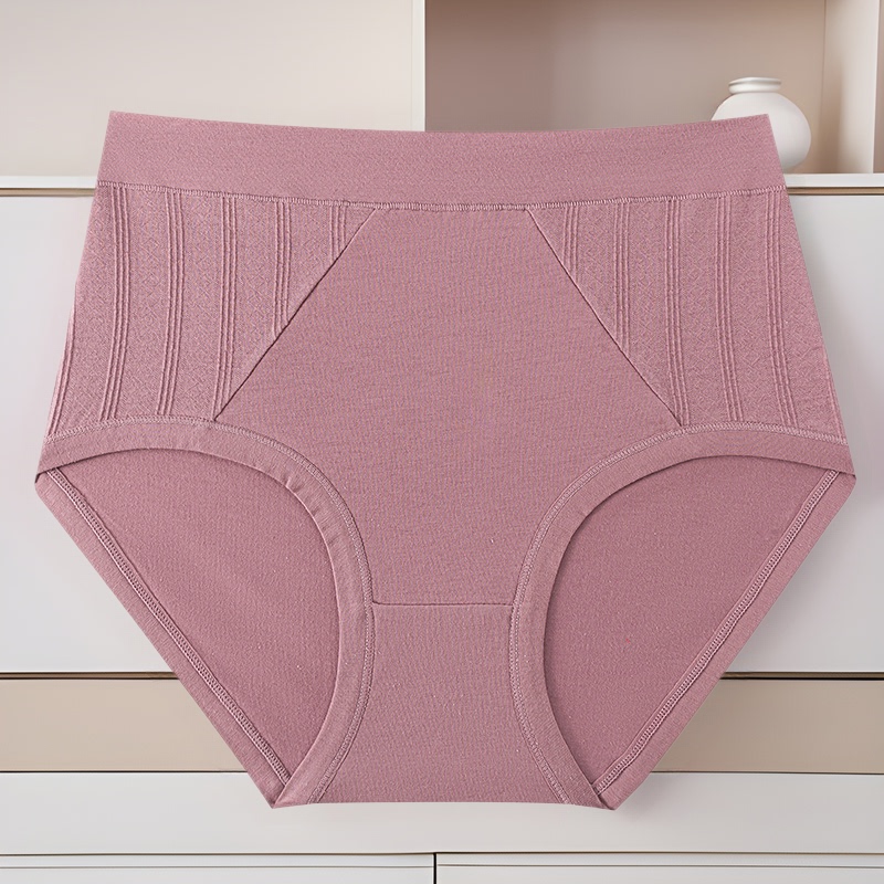Middle-aged and elderly mothers high elastic underwear women's high waist plus size pure cotton antibacterial breathable women's belly pants shorts head