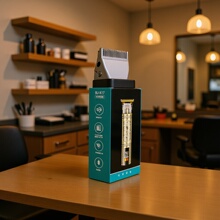 博加理发器BJ-X17充电电推剪带电量显示USB充电通用型理发器光头