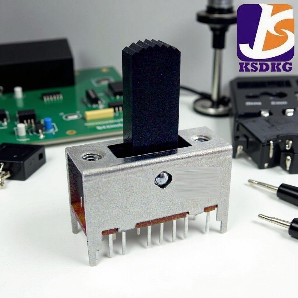 供应4P3T直插式滑动开关 柄长2-10mm 四位三档拨动开关 拨码开关