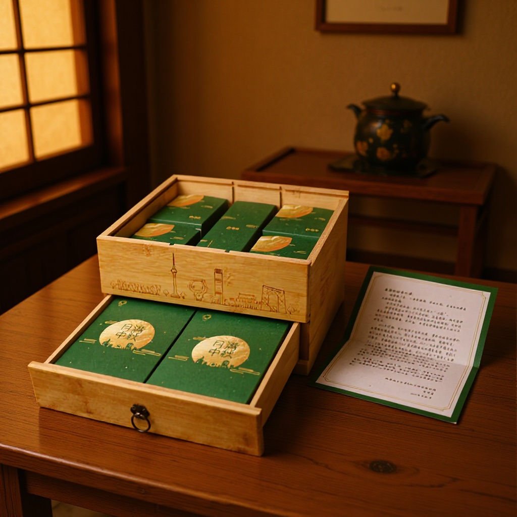 厂家木制竹盒竹制双层月饼盒多功能收纳盒月饼木盒棋盘盒纸巾盒