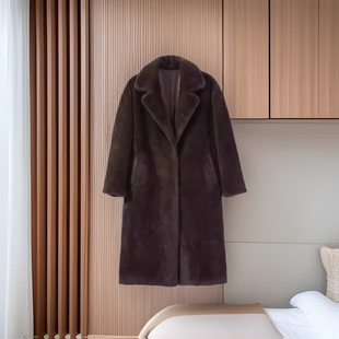 Coat Teddy Bear Fur Long Wool Coat Alpaca Loose Wholesale Imitation Mink Fur Compatible with Fur