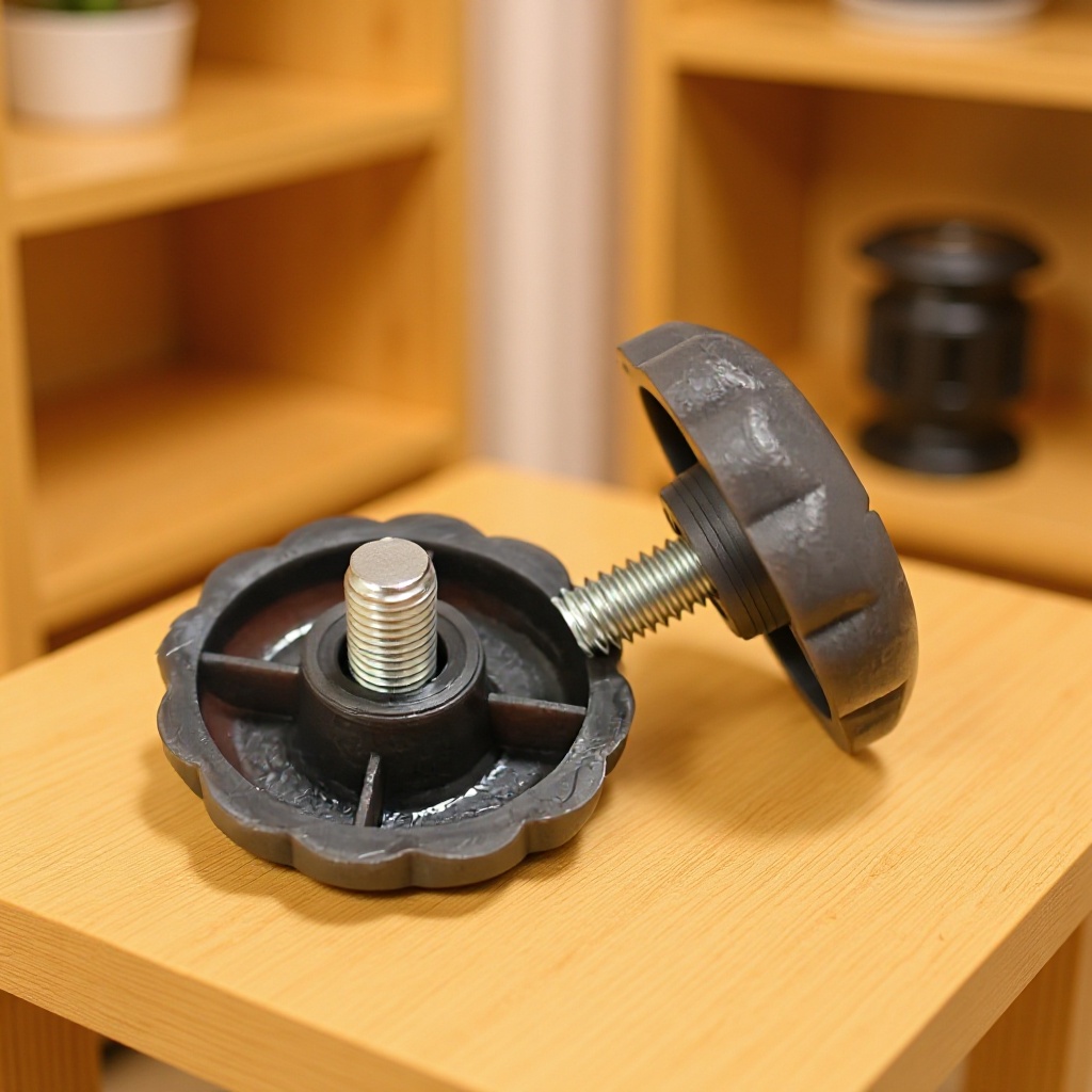 34mm-1/4塑胶手柄螺丝、梅花调节螺丝、胶头手拧螺丝