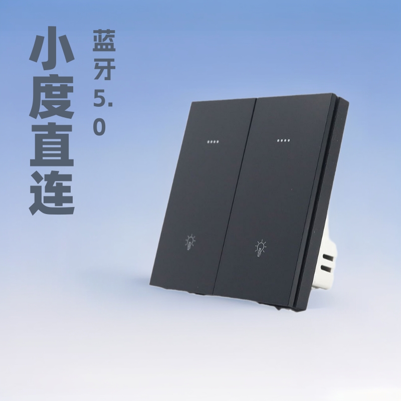 直连小度工厂直销蓝牙MESH智能开关-2路无线遥控多功能家居