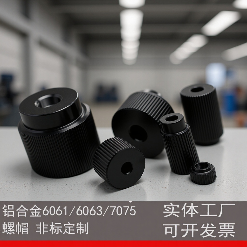 调节滚花螺母铝合金6061/6063/7075手拧T型螺帽M4M5M6M8高头螺母