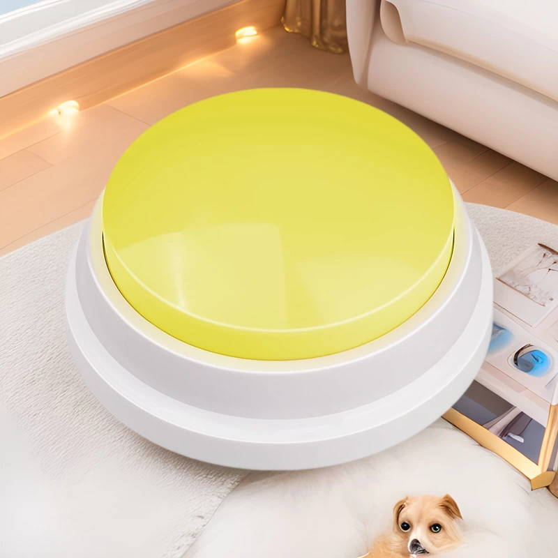 Интерактивная кнопка для общения с питомцами: говорящая игрушка-колокольчик для дрессировки собак, записывающая звуки при сжатии