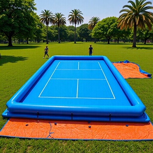 New Large Hot Sale Inflatable Water Tennis Court Outdoor Sports Field Easy Installation Mobile Inflatable Water Park