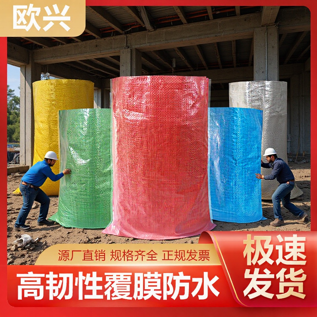 彩色覆膜防水编织袋蛇皮袋快递物流打包袋搬家服装袋建筑垃圾麻袋