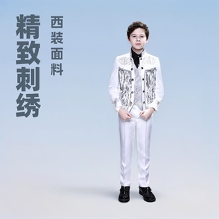 Handsome Children's small suit suit British style boy flower girl dress model catwalk piano performance suit small suit