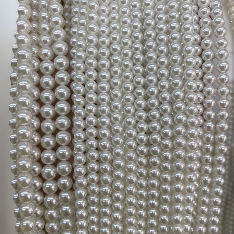 Wholesale Imitation South Sea Shell Beads 2-20mm Straight Hole High Gloss Shell Pearl Round Beads DIY Jewelry Accessories Beads Loose Beads