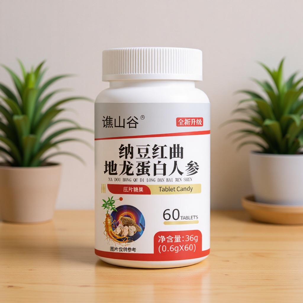 正品纳豆红曲地龙蛋白人参片36克厂家直销可批可代发一件代发现货