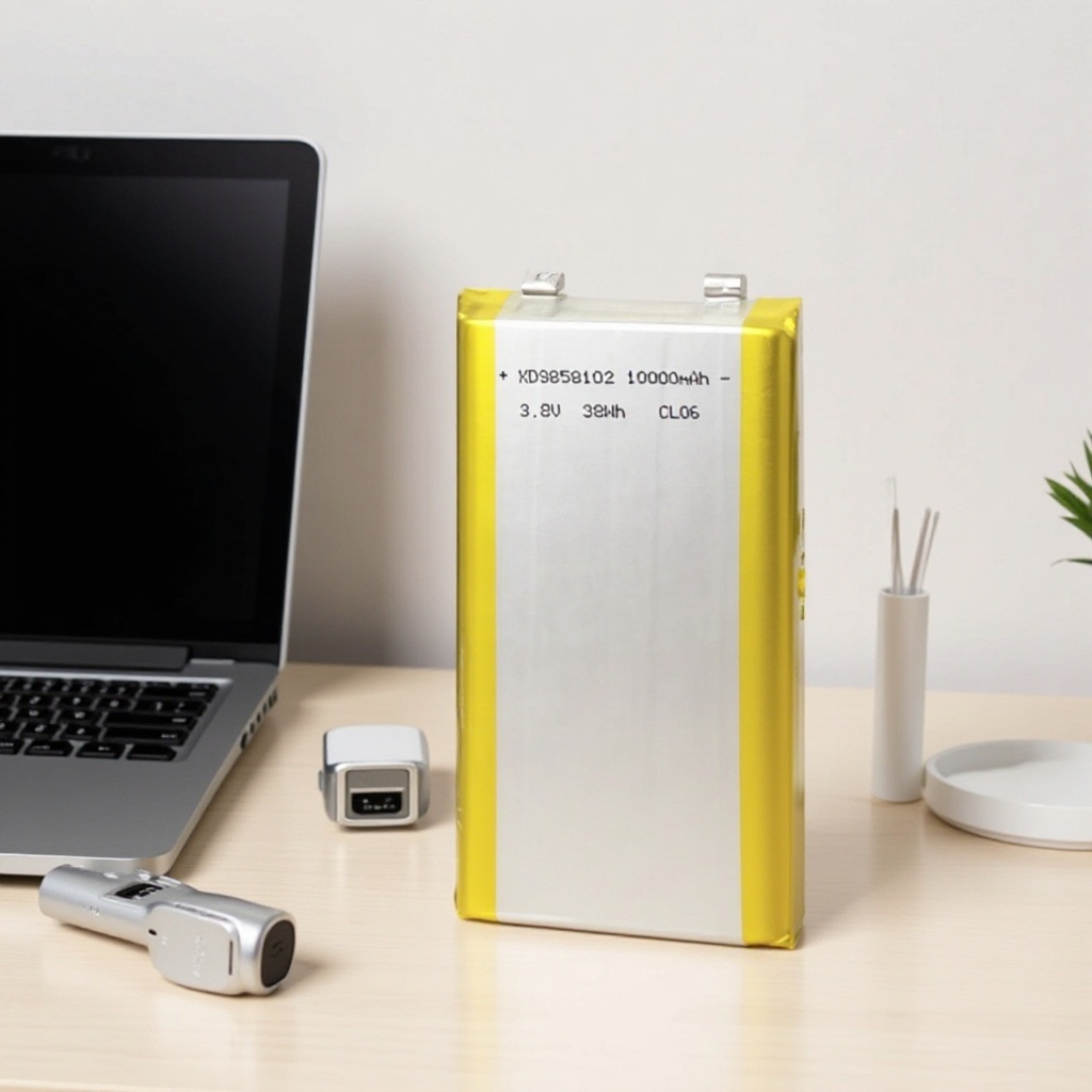 聚合物锂电池组9858102-10000mAh-3.85V支持快充移动电源