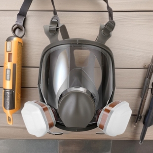 Customized gas mask spray paint chemical pesticide full mask fire wide field of vision silicone gas filter full mask