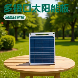 单晶硅太阳能板USB多充电接口光能便携多功能应急电源