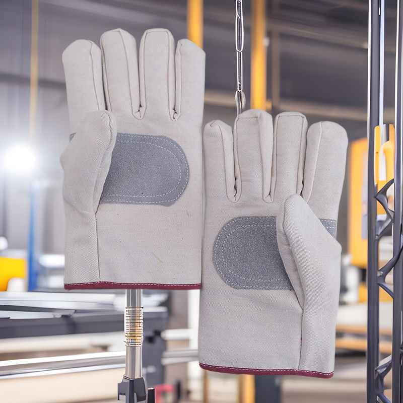 Labor protection canvas gloves double-layer thickened wear-resistant hand protection for electric welders railway hand labor protection gloves