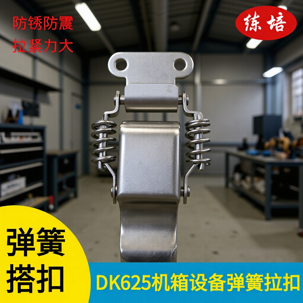 304不锈钢双弹簧搭扣防震大号弹簧拉扣工业五金搭扣加厚结实