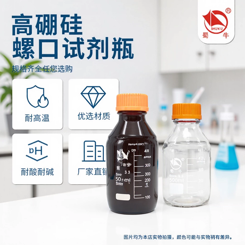 Оптовая Продажа с фабрики Shu Niu High боросиликатного реагента бутылка синяя крышка бутылки реагента винт бутылка реагента высокотемпературная устойчивая шелковая бутылка реагента