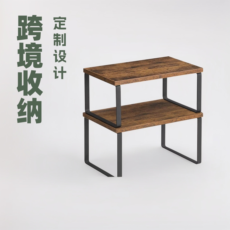 Cross-border Living Room Fitting Rack Kitchen Storage Rack Cooking Rack Wooden Multi-purpose Desktop Storage Rack Cabinet Storage Rack