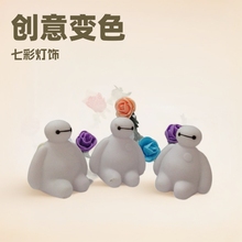 创意大白七彩变色led小夜灯 胖男暖白夜市地摊套圈圈发光玩具批发