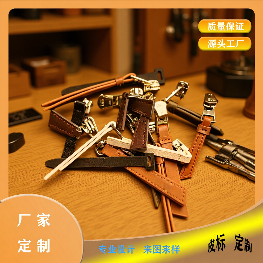 服装箱包PU皮革皮拉片长条带孔可拆卸多色油边拉链头辅料