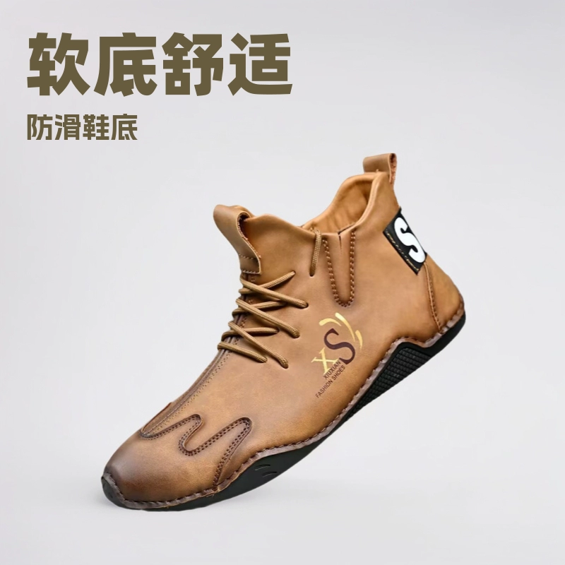 Мужские ботинки Martin Original Export, высокие, из натуральной кожи, в стиле ретро, с мягкой подошвой, прошитые, с принтом осьминога.