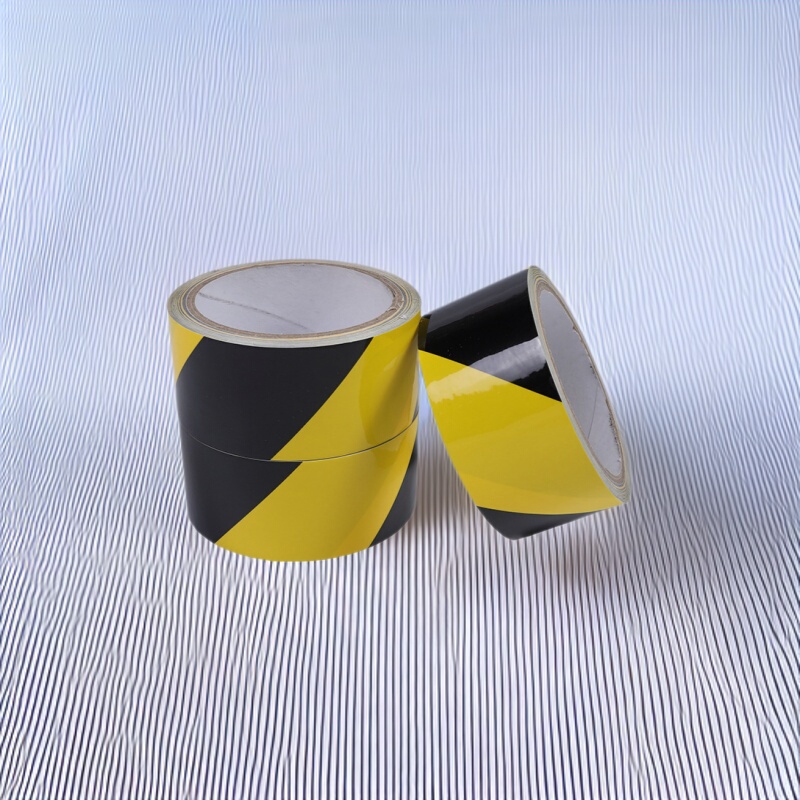 Factory Direct fire passage warning tape black and yellow zebra crossing landmark ground partition workshop logo marking positioning