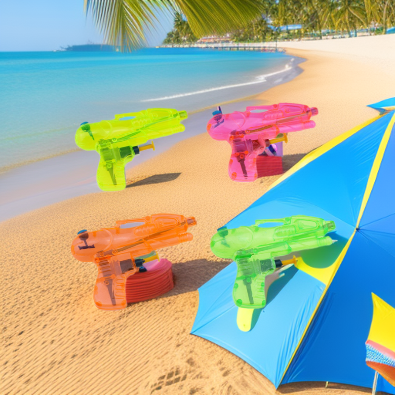 Colorful Transparent Small Water Gun Summer Water Toy Small Pistol Gift Street Stall Classic Water Toy Wholesale