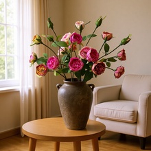 高档仿真绢布奥斯丁玫瑰跨境外贸批发假花欧式家居装饰软装婚庆花