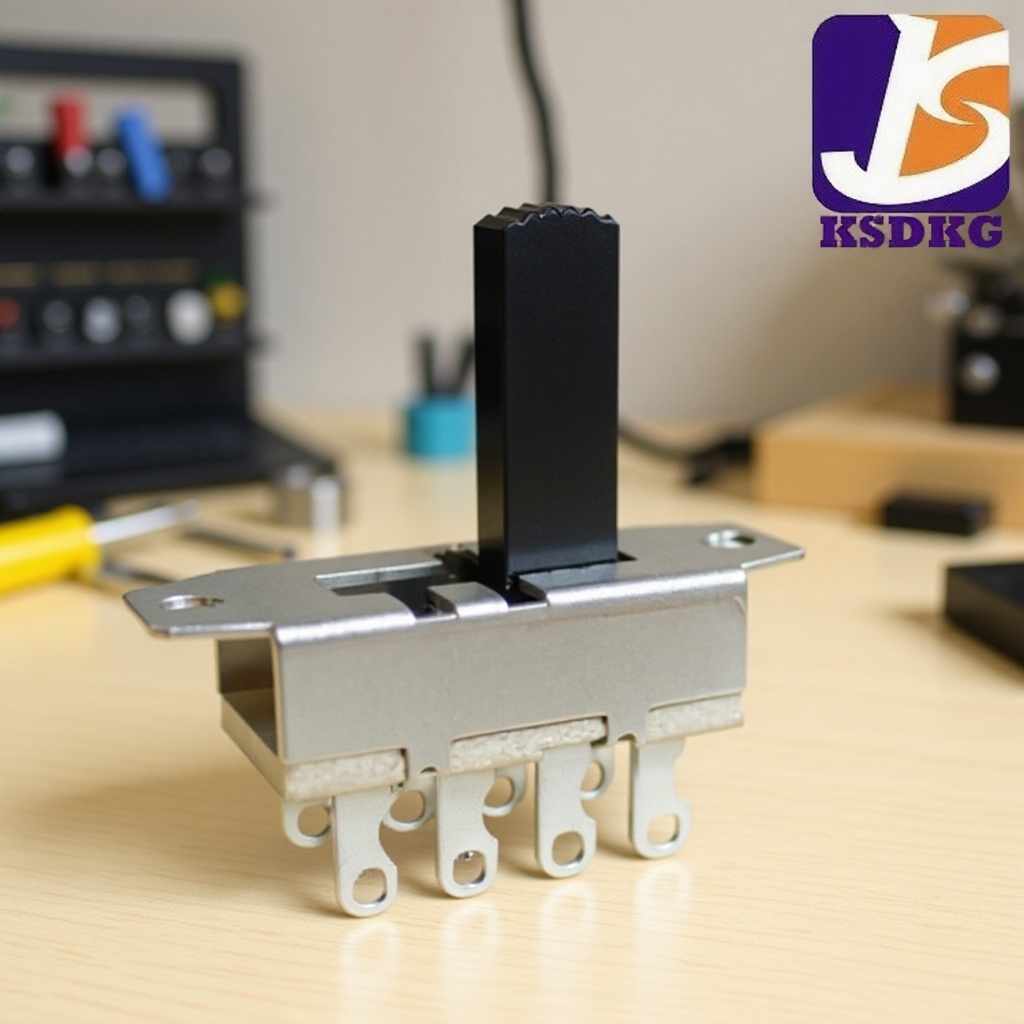 3档2P3T直滑式拨动开关 大电流拨码开关三档 正拨滑动开关行程4mm