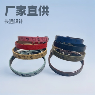 Factory direct cartoon puppy pet collar small dog dog chain pet supplies traction cat dog collar original