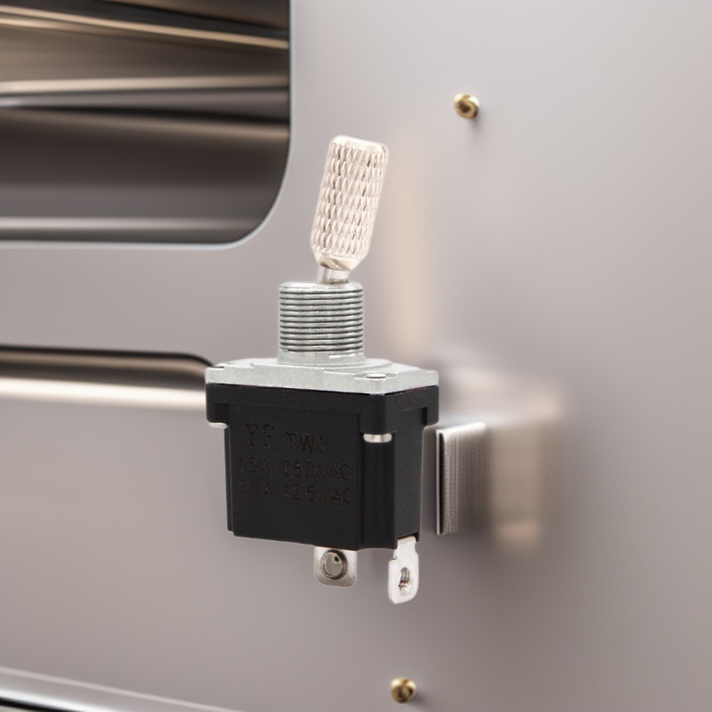 供应 金色压花摇杆开关 全防水钮子开关 拨动开关 立式插件 三脚