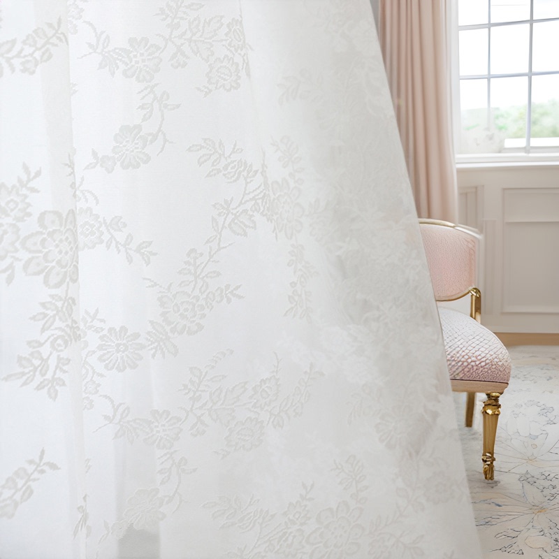 French Accessible Luxury Lace Gauze Curtain Scandinavian Style Balcony Bedroom Curtain Gauze Curtain Translucent Mesh Fabric Balcony Curtain French Accessible Luxury Lace Gauze Curtain Scandinavian Style Balcony Bedroom Curtain Gauze Curtain Translucent Mesh Fabric Balcony Curtain