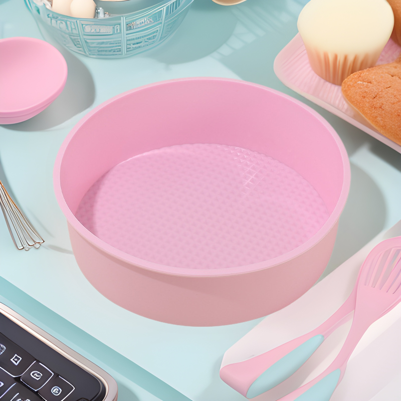 Spot wholesale new round silicone cake mold baking tray DIY baking tools manufacturers direct supply baking tray