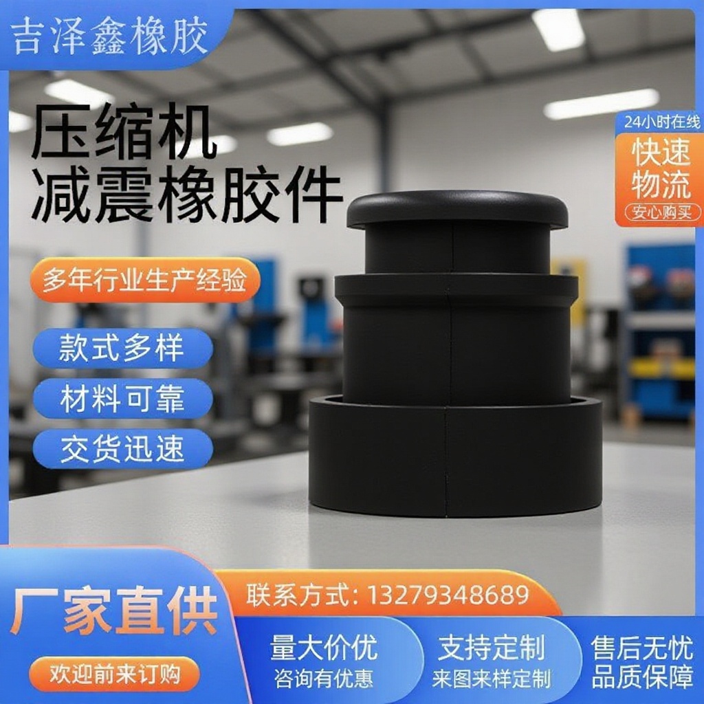 工厂直销空调压缩机配件脚垫缓震减震器用硅橡胶缓冲安装方便