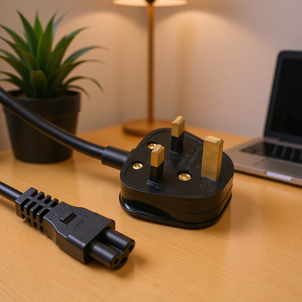 BS大英规品字尾电源线 带保险丝英标电脑AC适配器电饭锅插头线