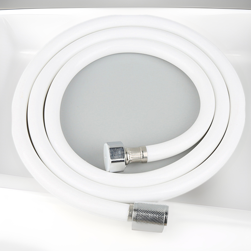 Household bathroom water heater 4 points outlet pipe bath shower white PVC shower hose 1.5 m