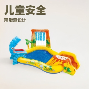 intex 57444 children's inflatable swimming pool slide fountain ocean ball pool household baby swimming pool