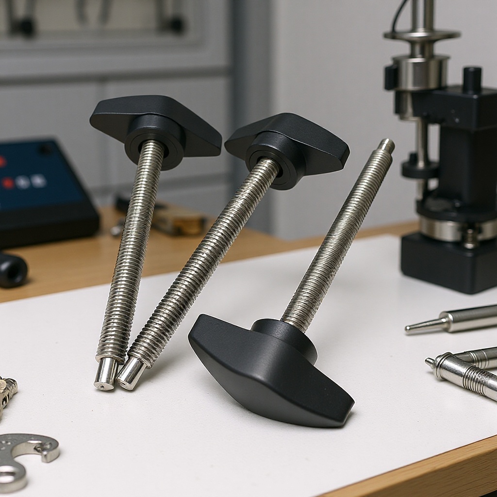 广东东莞厂家36mm-m6车头不锈钢一字手拧螺丝手柄胶头螺丝螺钉