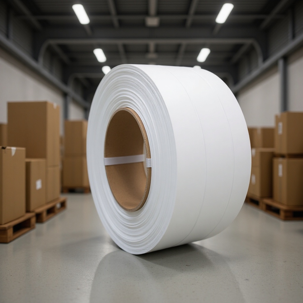 16mm纤维打包带柔性纤维打包带包装带捆绑带厂家批发白色纤维带