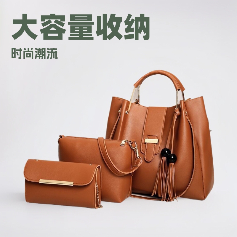 Fashionable and Personalized Mommy Bag for Women 2024 New Large-Capacity Crossbody Bag for Women Retro European and American Satchel Mother-In-Law Bag