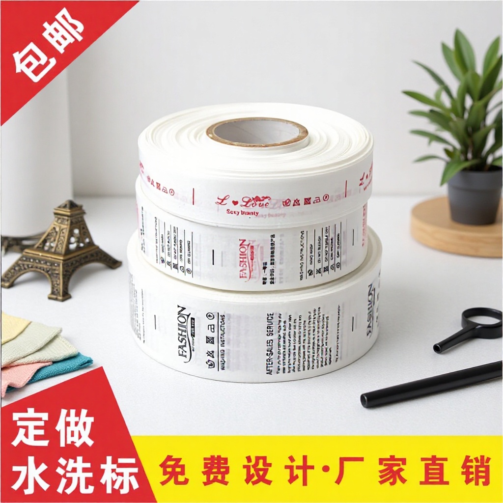 水洗标服装衣服潮牌窗帘儿童宠物洗水唛家纺吊牌领标可做