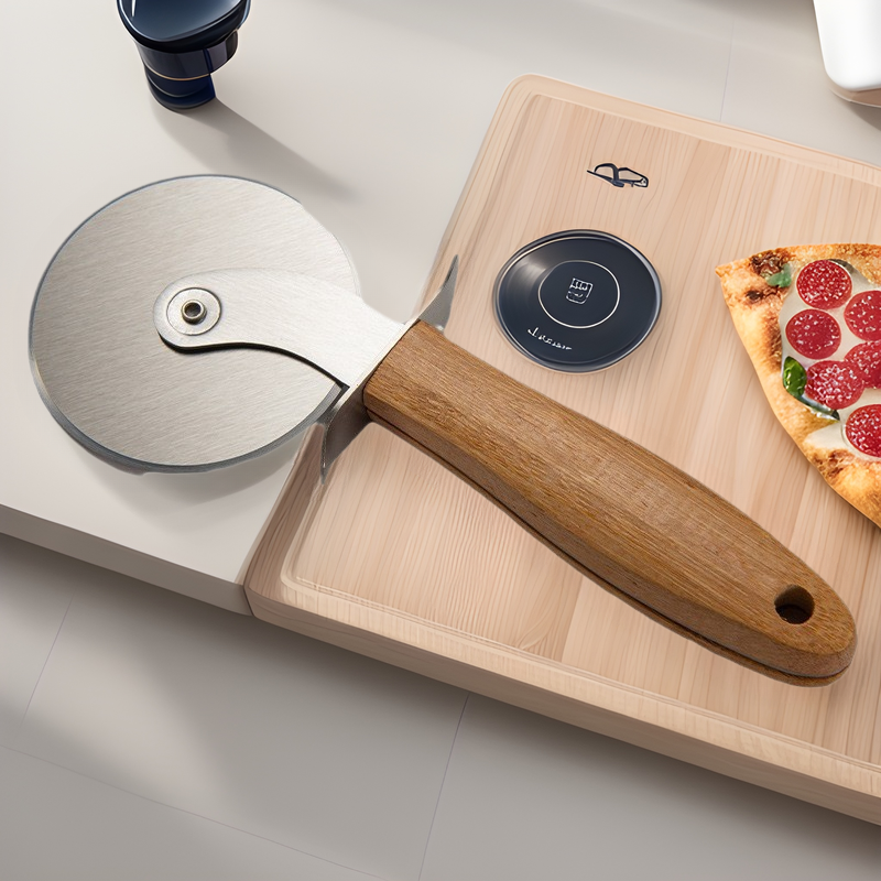 Cross-border stainless steel single wheel pizza cutting pancake cutting kitchen tools manufacturers wholesale