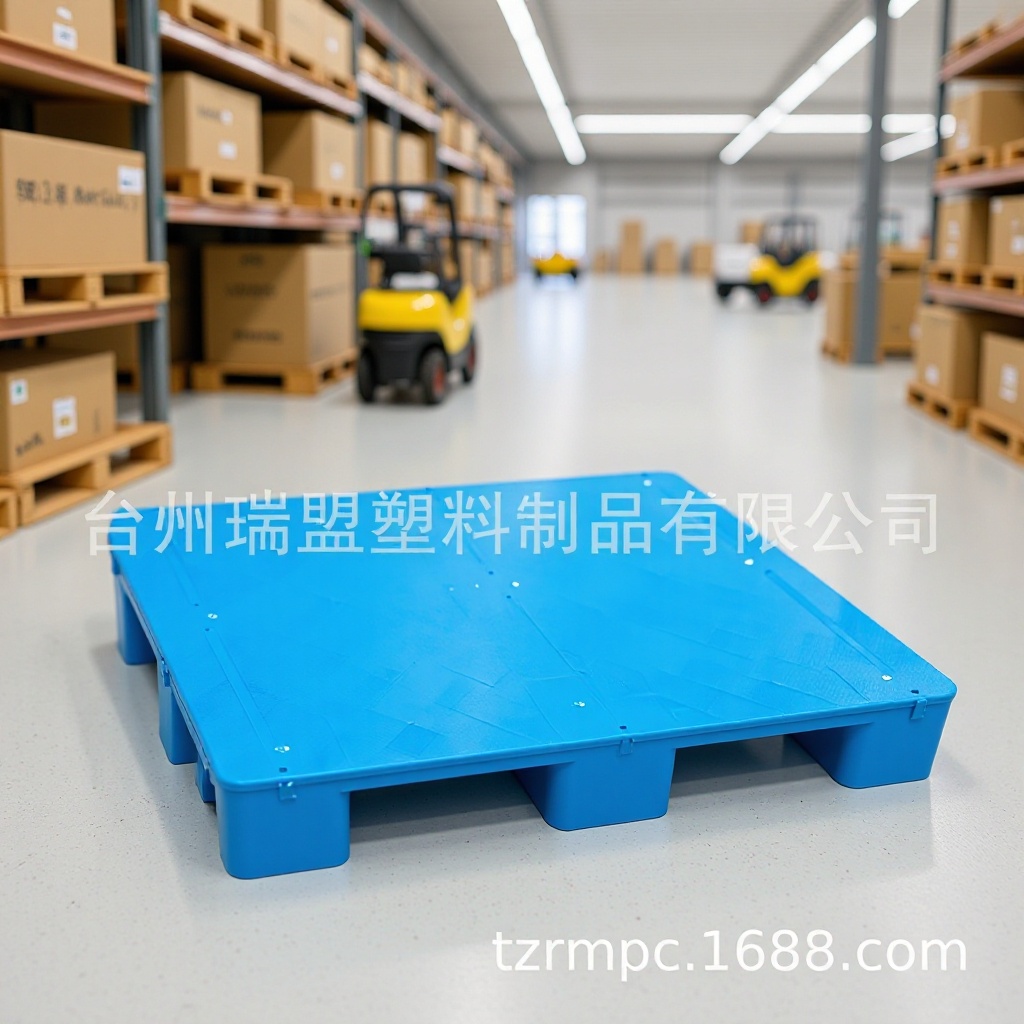 厂家直销1210平板九脚塑料托盘平面防滑叉车仓储周转塑胶卡板