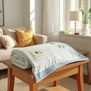 Class A Knitted Cotton Summer Quilt Air-conditioning Quilt Summer Cotton Quilt Core Dormitory Lunch Break Thin Cotton Quilt Gift Summer Cool Quilt